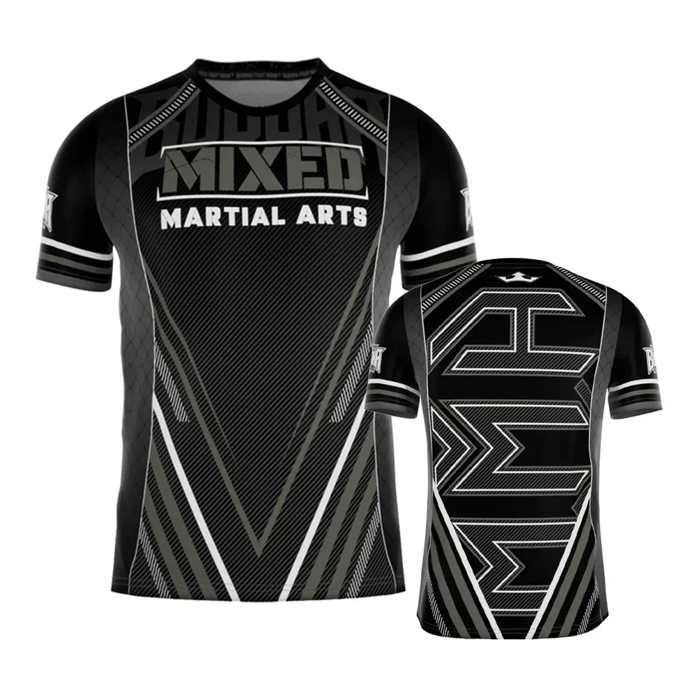 New 3D Print Sports Quick-dry Breathable Men's Loose Tshirt Outdoor Street Casual Boxing Fighting Training Club Family Clothing.