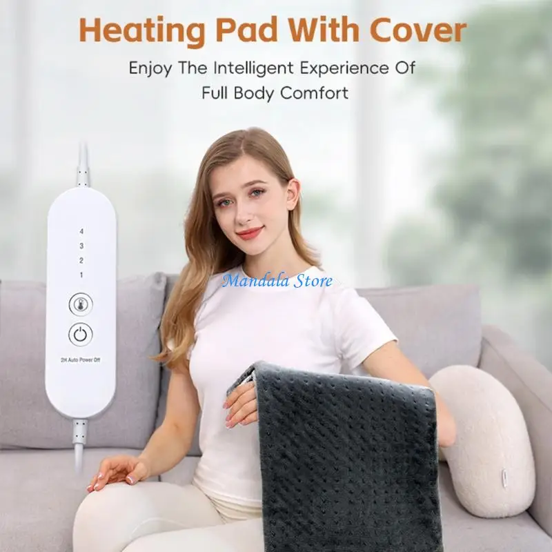 

U2JC 220V Electric Blanket With 4 Heat Setting Safety Overheat Shutoff Heating Pad