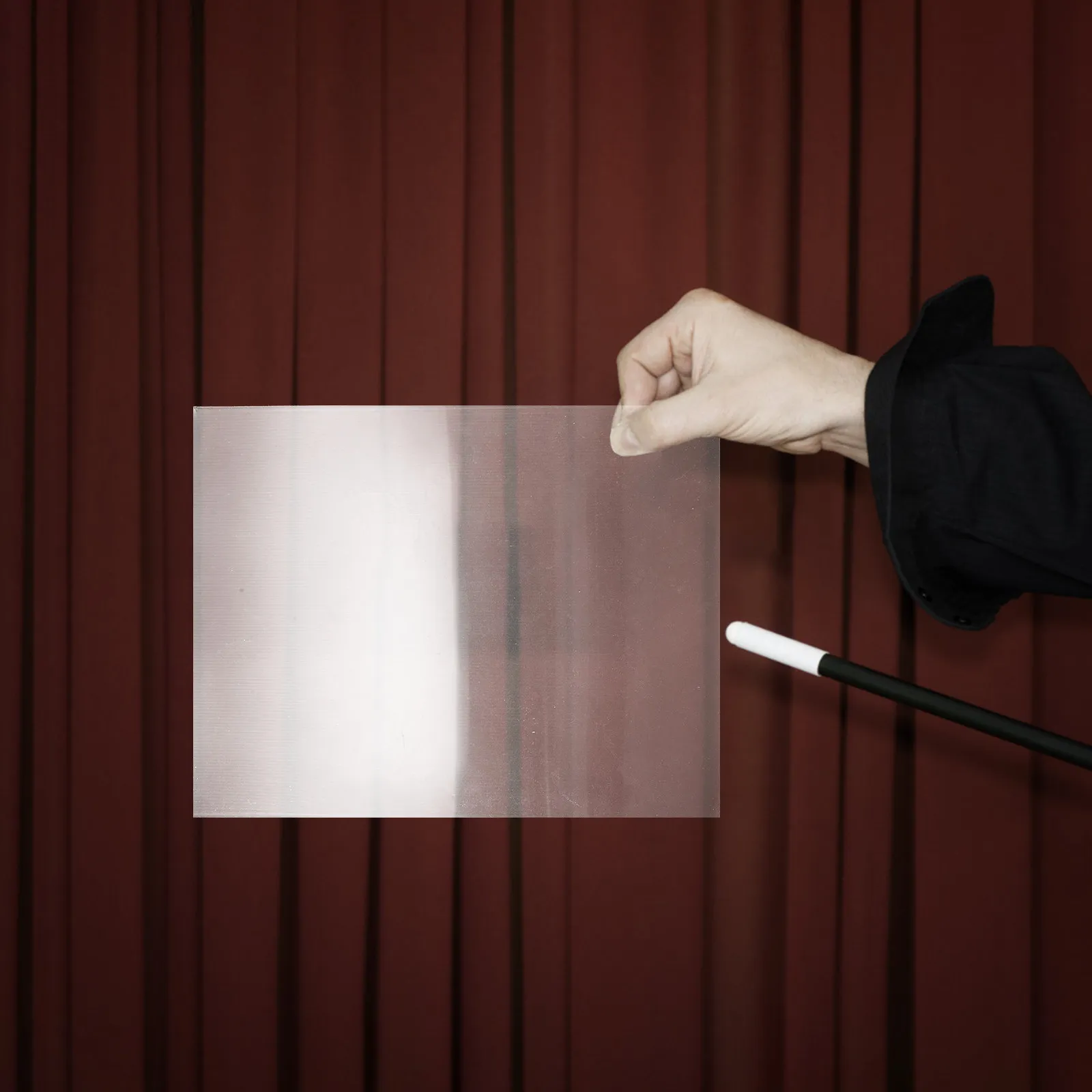 10x7.9inch Transparent Lenticular Sheet Illusion Shield Magician Optical Invisibility Prop Invisible Lens Board Stage