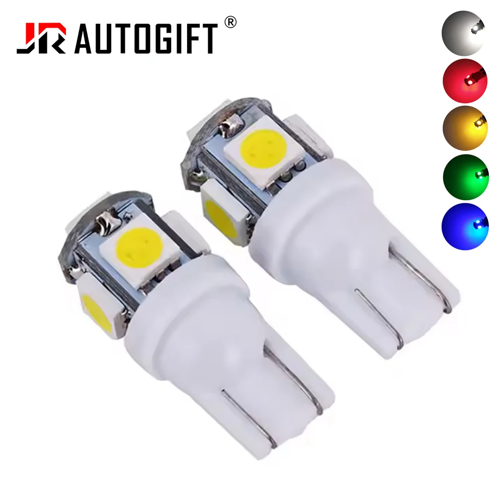 

500PCS 12V 24V Led Car License Plate Light Bulbs T10 5050 5smd Reading Lamp Super Bright W5w Car Interior Light