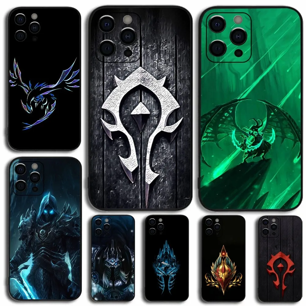 World Of W-Warcraft W-Wow Phone Case For Apple iPhone 15,14,13,12,11,Pro,X,XS,Max,XR,Plus,Mini Soft Black Cover