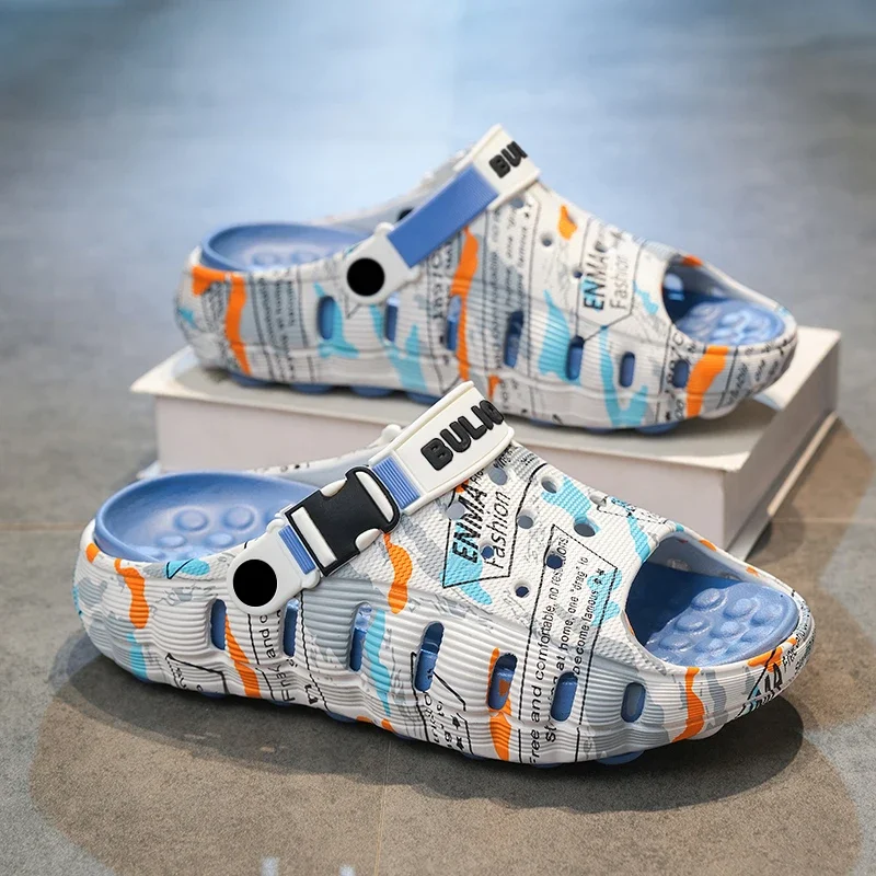 Outdoor Relax Men Summer Slippers Comfortable Feel Anti Slip Sole Daily Casual Walking and Rest Footwear
