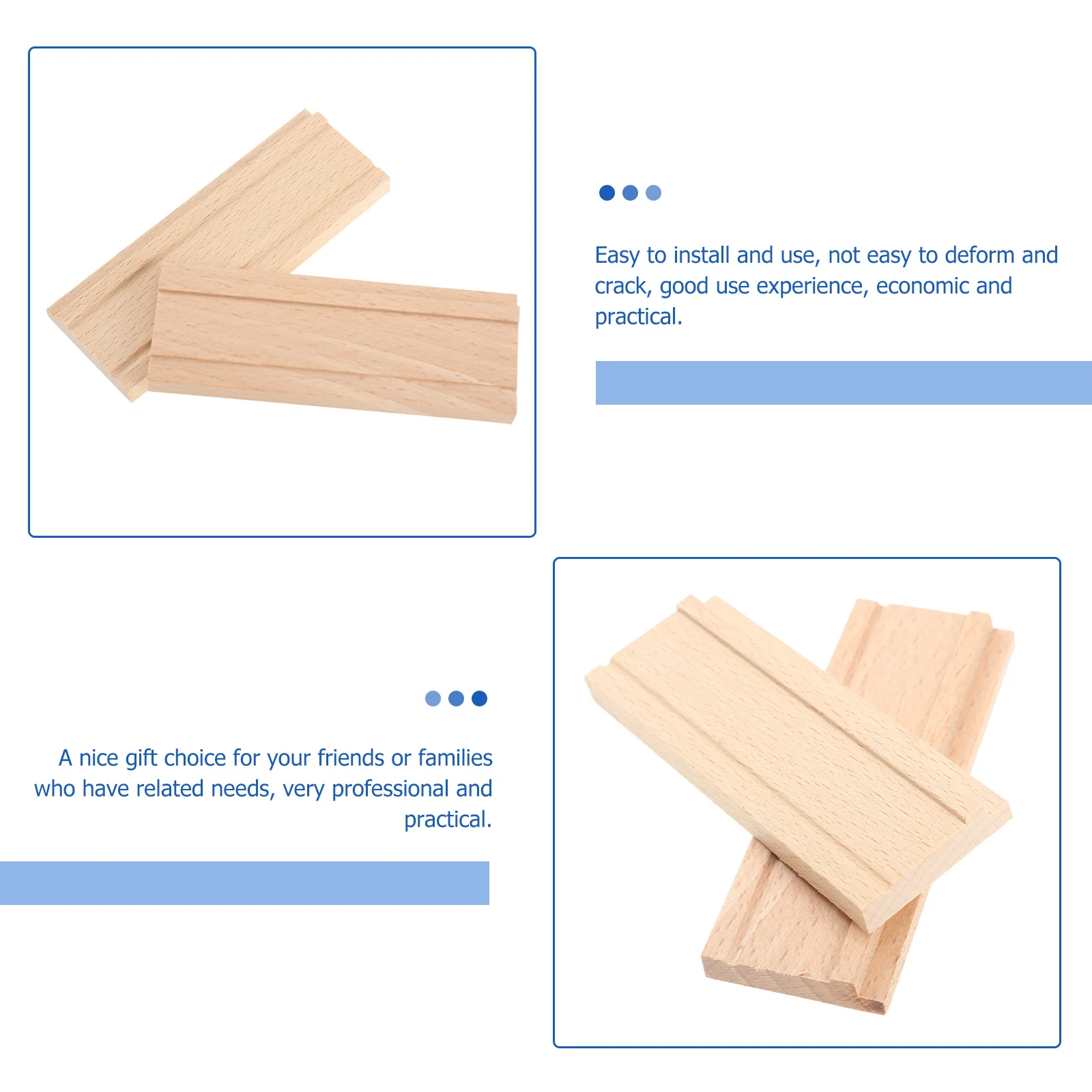 

2 PCS Kalimba Accessories Musical Thumb Piano Bridge Wooden Accessory for Practical