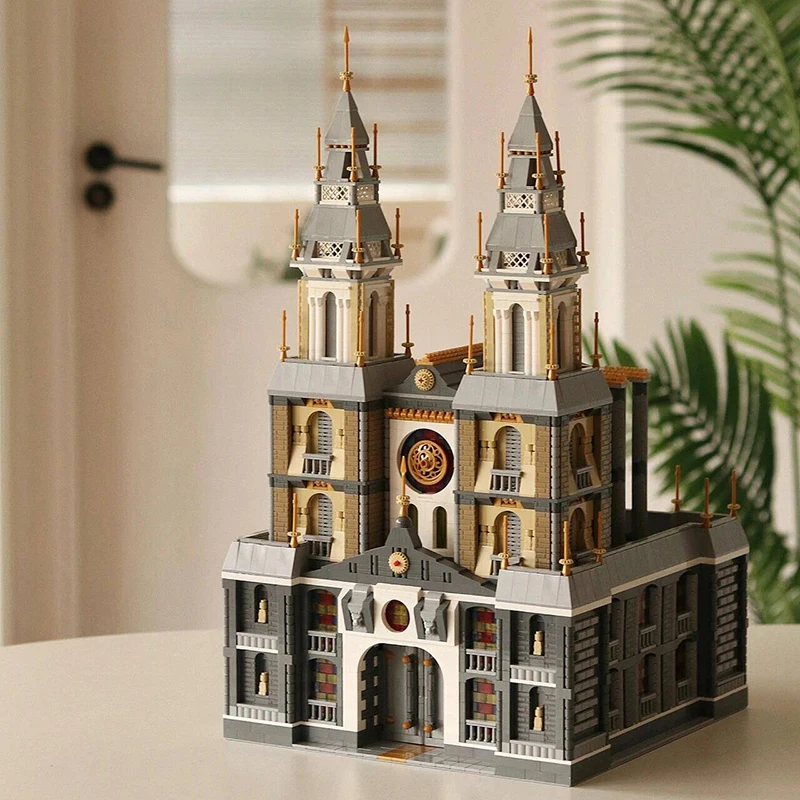 New Shenghe Church in Beijing Building Blocks City Street View Architecture Model Micro Assembly Bricks Toys Gifts For Adult