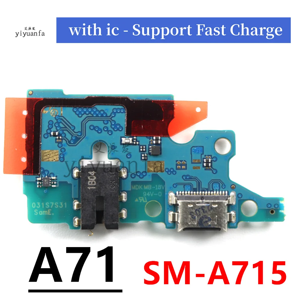 For Samsung Galaxy A71 A715 USB Charging Dock Port Board Connector Main Motherboard Flex Cable SM-A715F A715F/DSN A715F/DSM