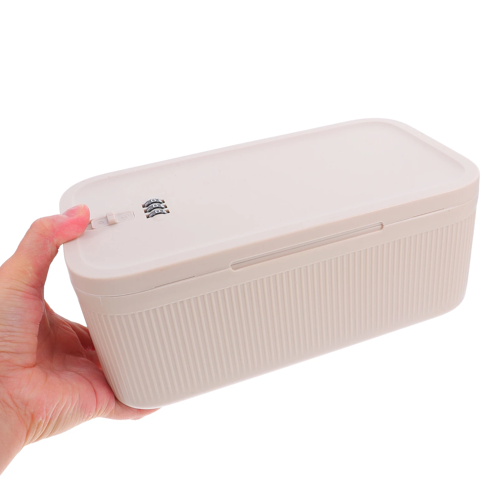 

Storage Box Lockable Container Medicine Food Personal Items Sealed PP Compact Multifunctional Electronic Storage
