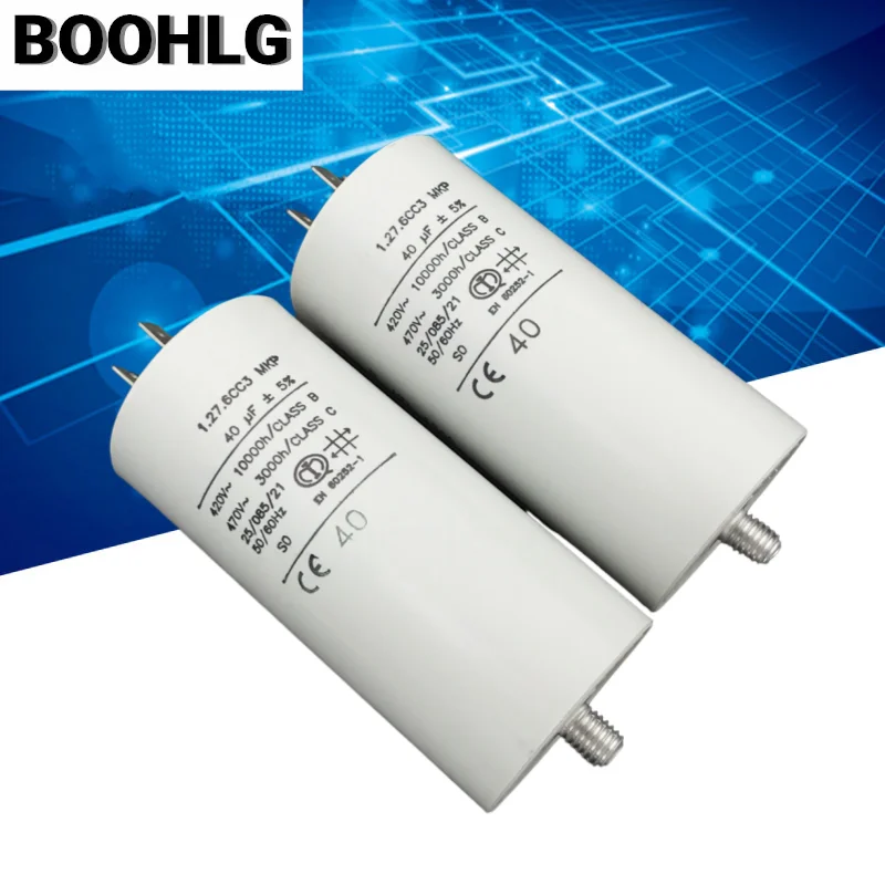 1PCS A V 1.27.6CC3 420V 40uF Kapasitor Start-up dan Run