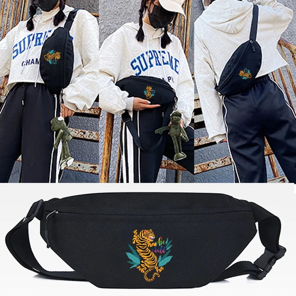 Waist Bag Women Fashion Tiger Printing Shoulder Bags Fanny Pack Purse Handbag Men Casual Travel Men Belt Crossbody Bag Chest Bag