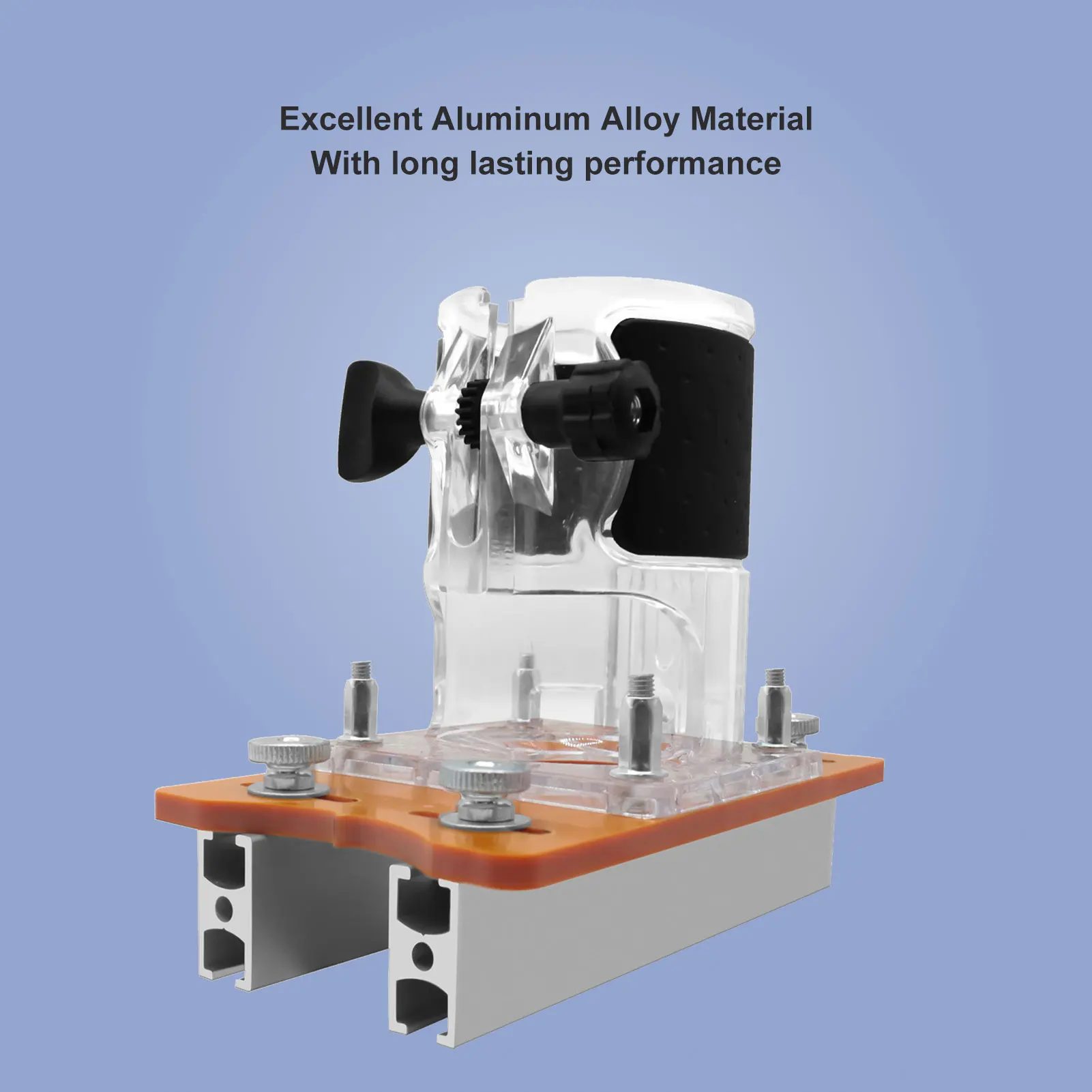 Wood Router Base 0-5cm Adaptable Board Thicknesses 2 in 1 Design Aluminum Alloy Compact Wood Palm Router Base for Grooving