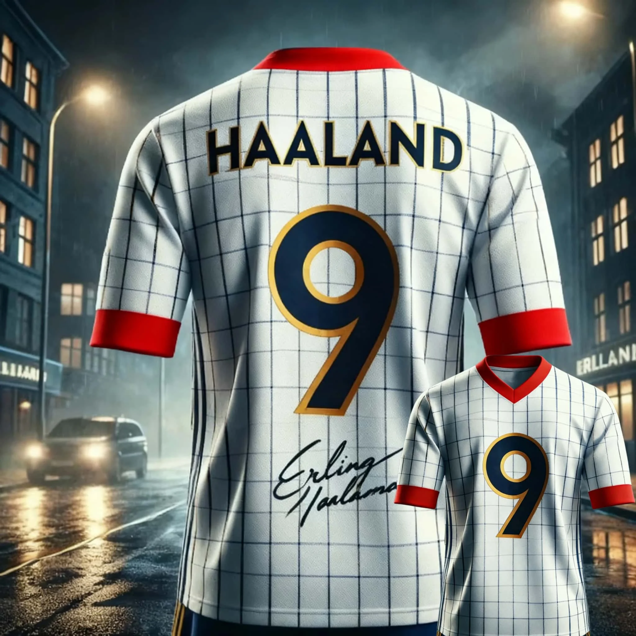 Sommerlicher neuer Stil # Haaland Nr. 9 #   Fußballtrikot 3D Fan Unisex Übergröße Schnelltrocknend Erwachsenen/Kinder Sport-T-Shirt