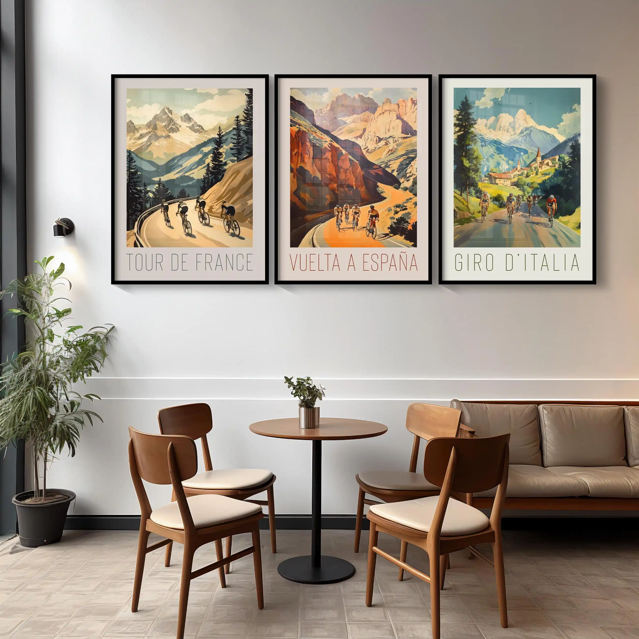 AliExpress Vintage Cycling Poster Tour De France Print Bike Race Wall Art Cycling Gift Retro Sports Art Giro Italia Vuelta Espana Decor