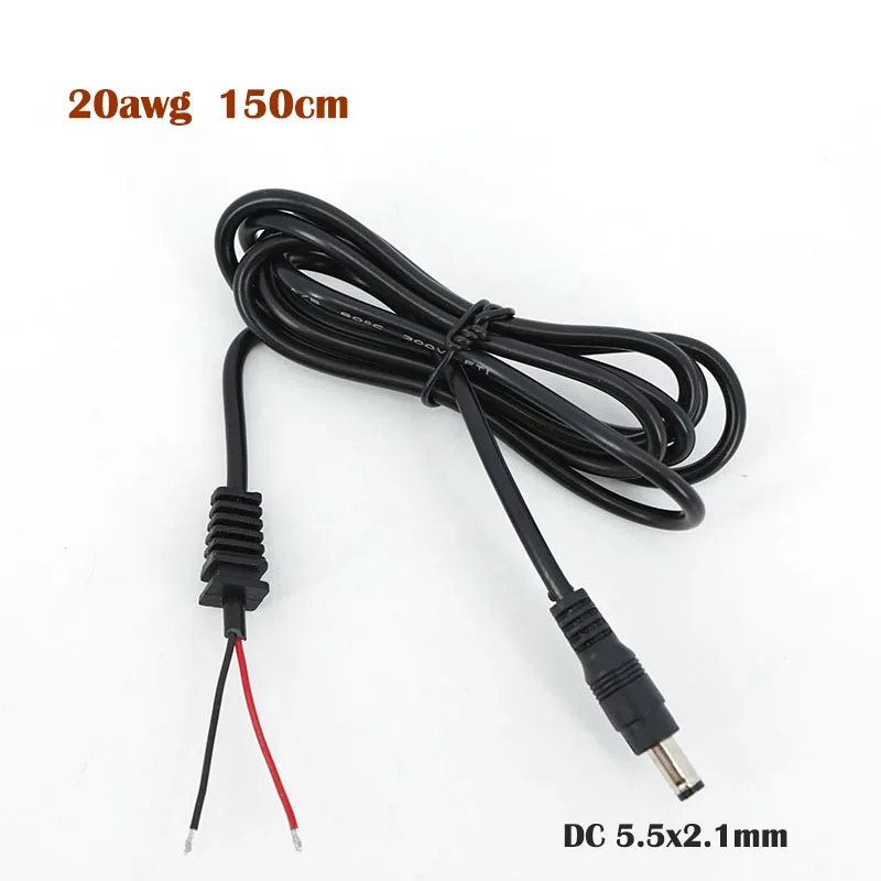 Cable Power Charger Adapter 1.5m DC Jack Tip plug Connector Cord Cable Laptop Notebook Power Supply 5.5x2.1mm w28