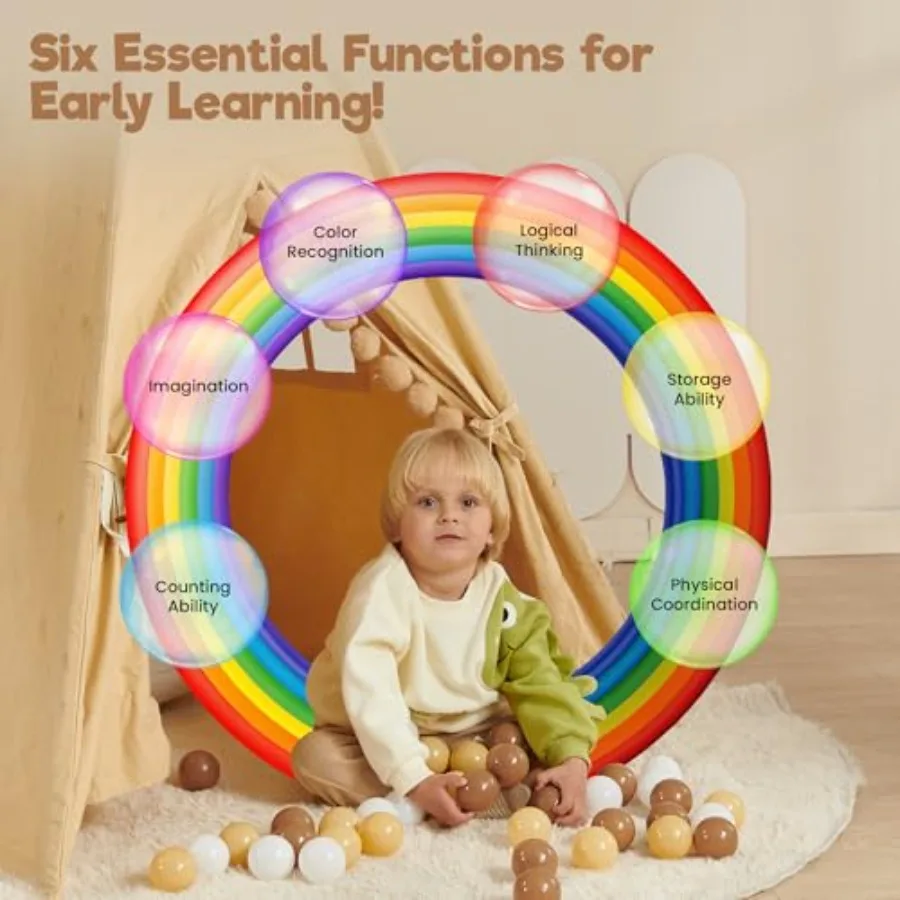 Ball Pit Balls 100 bolas de color del desierto 5,5 cm bolas de plástico suaves sin BPA para parque infantil de bebé y casa de rebote a prueba de golpes