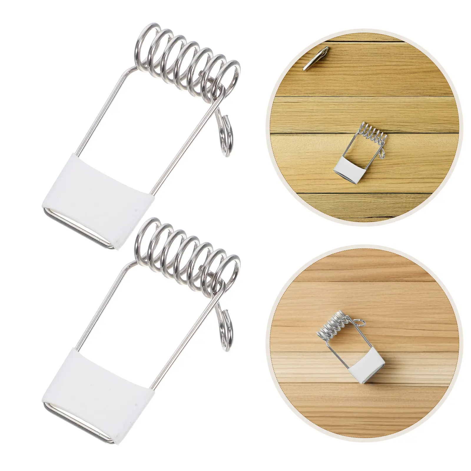 30Pcs LED Panel Light Spring Clip Silver High Hardness Injection Molded Ceiling Lamp Spotlight Fixed Circle LED Lamp Tube Clips