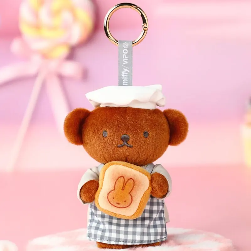 Vipo X Miffy Offizielle Bäckerei-Serie Plüsch-Schlüsselanhänger Blind Box / Charm Blind Box - Modisches Trendspielzeug Geburtstagsgeschenk für Mädchen