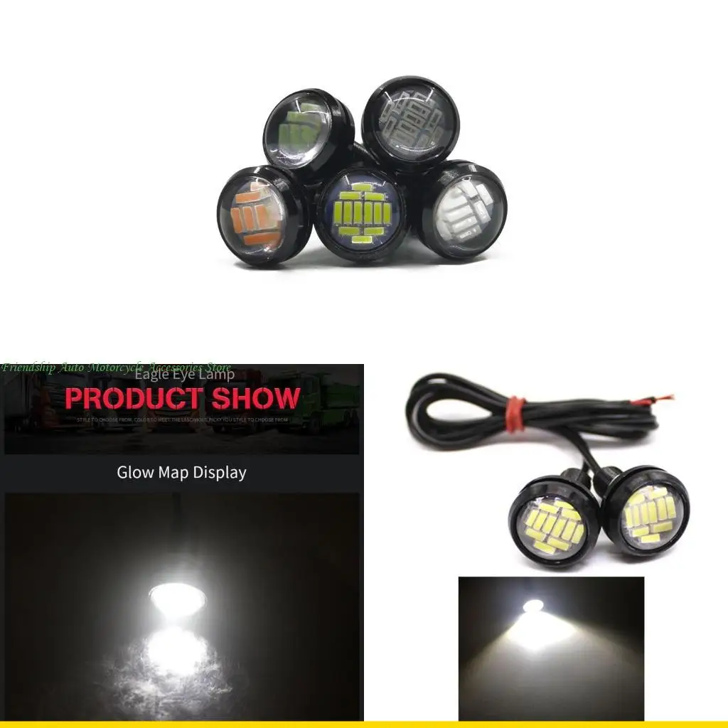 

SZCH 4014 12SMD Headlight LED Worklight Eye LED 23mm Headlamp Car Daytime Light