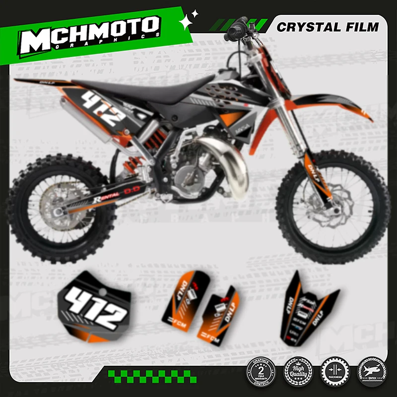 

MCHMFG для KTM SX65 2009-2015, новый стиль, мотоциклетная графика, фоновая наклейка, наборы наклеек, номер, имя на заказ