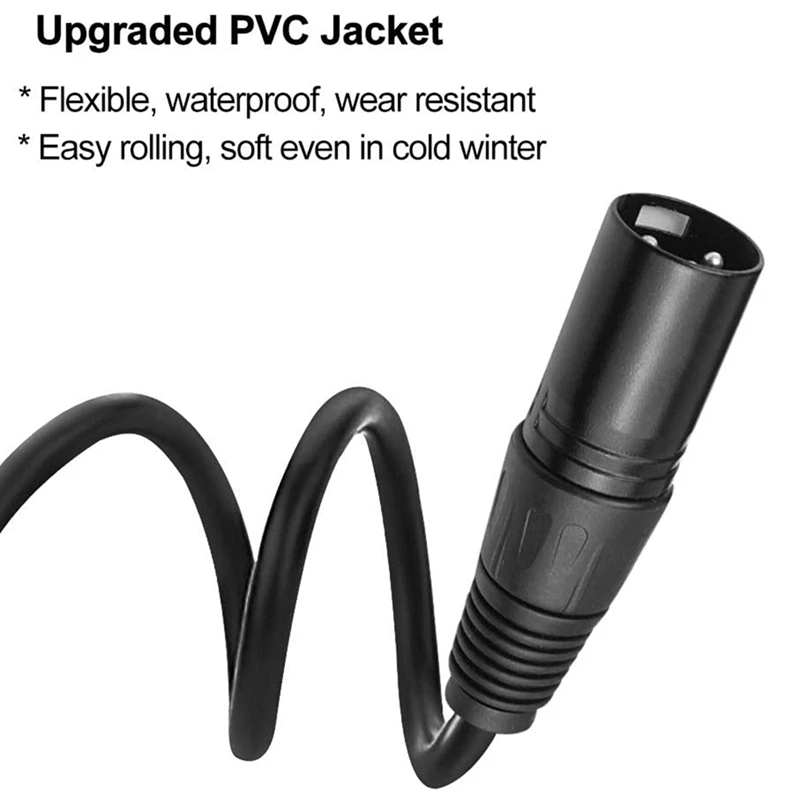 3.2Ft / 1M DMX Cable, 8PCS 3 Pin DMX Cables DMX Wires, DMX512 XLR Male To Female Stage Light Signal Cable