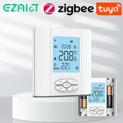 Smart tuya zigbee thermostat batterie betriebener wasser gaskessel/aktuator temperatur heizungs regler stimme alexa google home