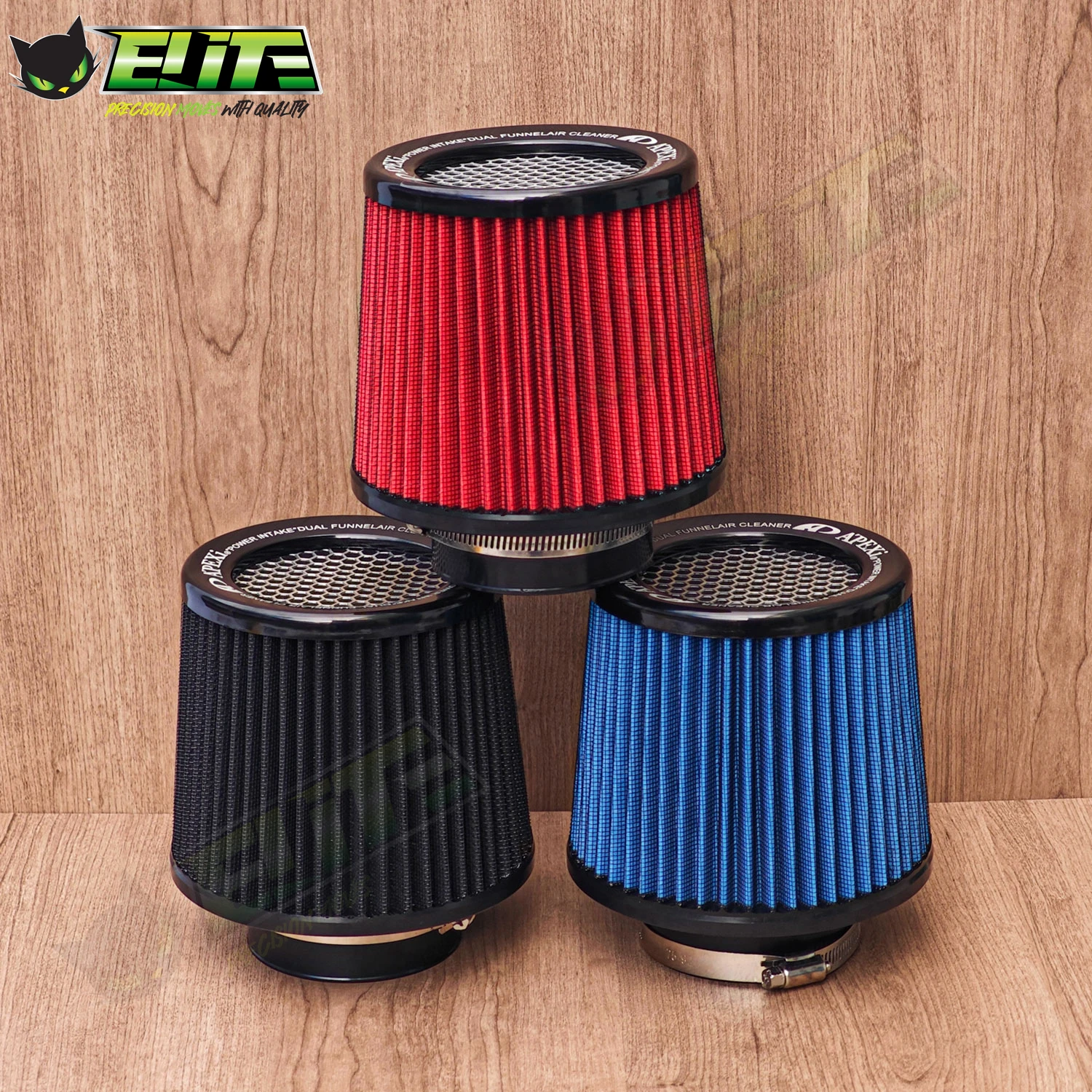 Apexi Universal Power Intake Air Filter 3inch 76mm Car Performance Cold Air Filter Cleaner Kit