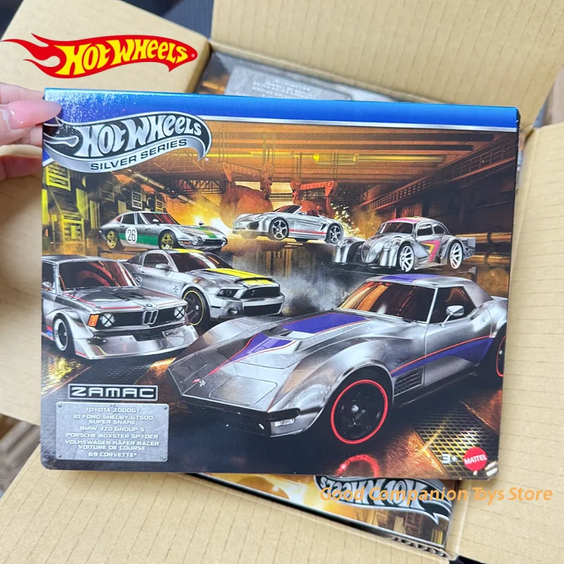 

Original Hot Wheels 2026 Silver Series ZAMAC 1/64 Diecast Cars Toy Set - Includes TOYOTA 2000GT BMW 320 PORSCHE BOXSTER SPYOER