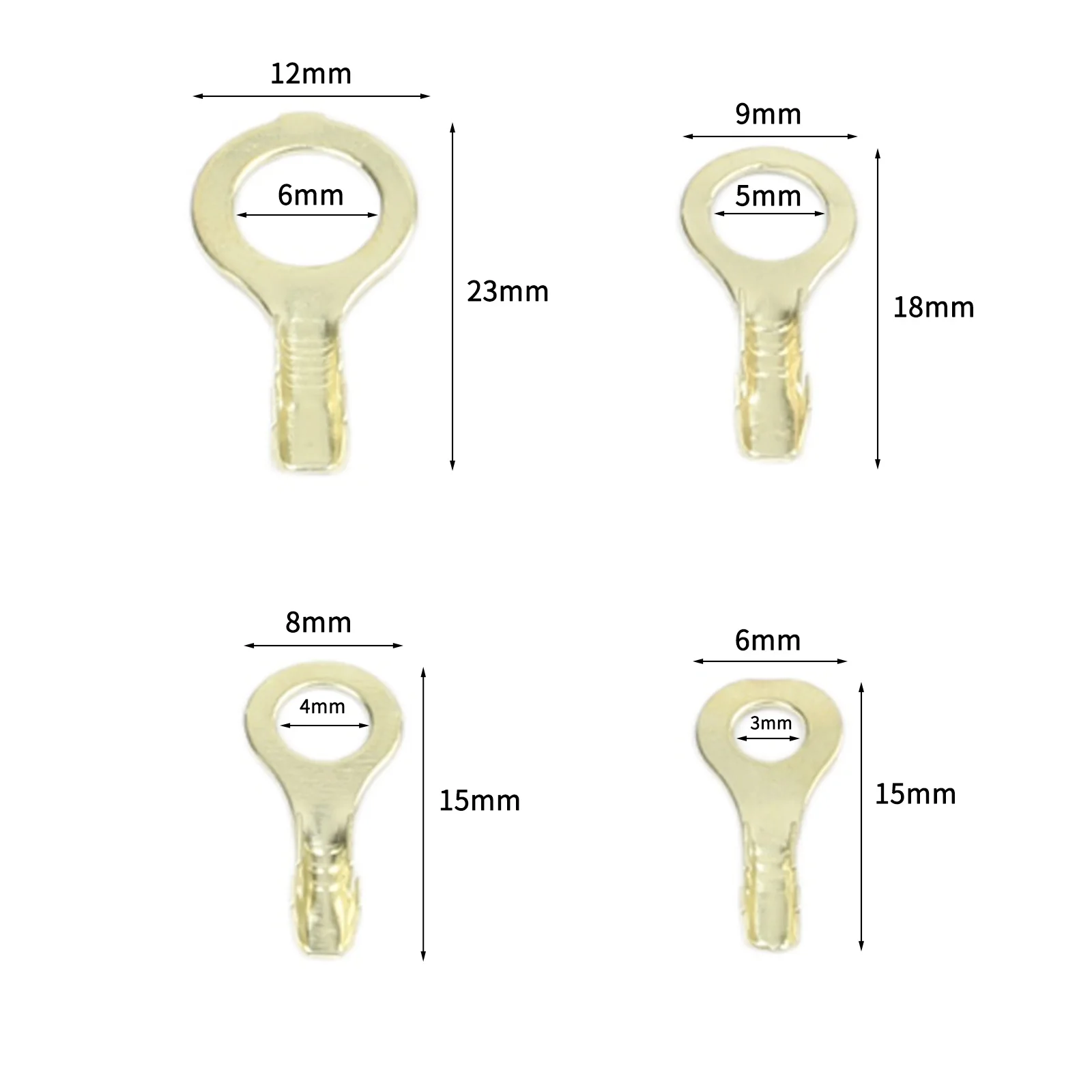 Wire Connection Accessories Terminal Crimp Connectors Cable Connector Oxidation Resistance Brass Coated Terminals