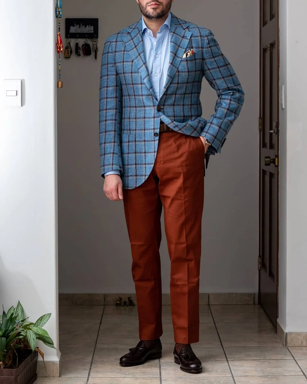 Herren-Smokinganzüge mit Farbkontrast, 2-teilig, karierter Blazer, maßgeschneiderte Anzüge für Hochzeit, Bräutigam, formelle Kleidung, Abschlussball, Party, Show, Abend