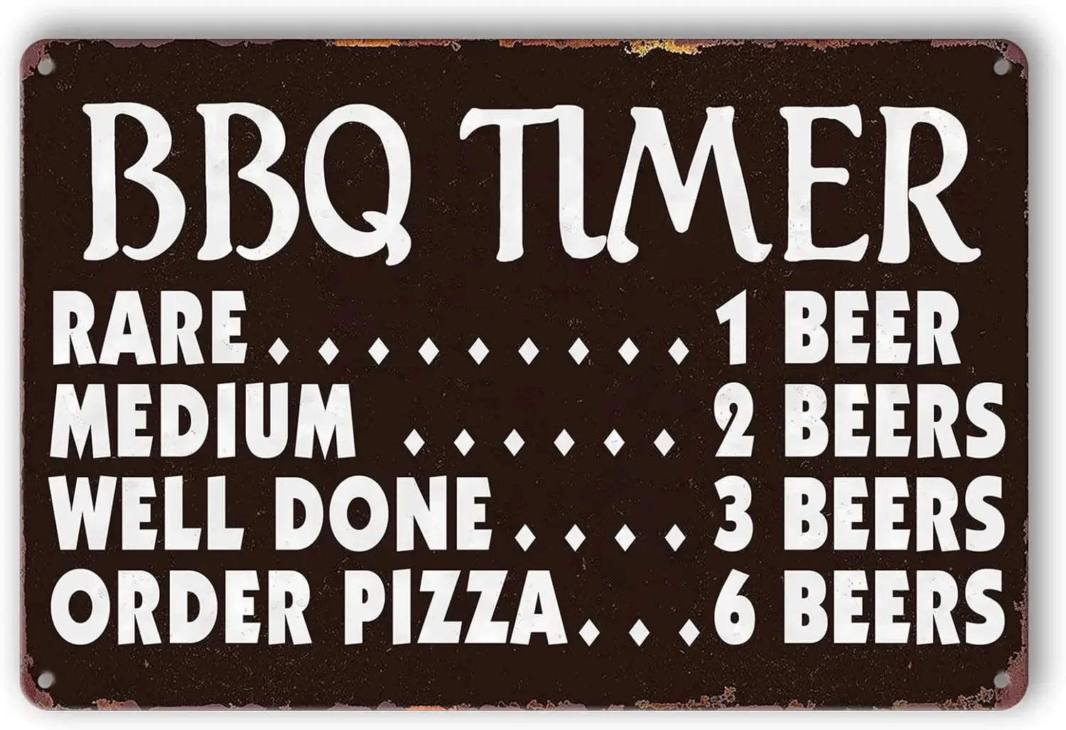 Funny Kitchen Sign Retro BBQ Timer Tin Sign Vintage Grilling Metal Sign For Outdoor Wall Decor Backyard Bar Signs Patio Barbecue