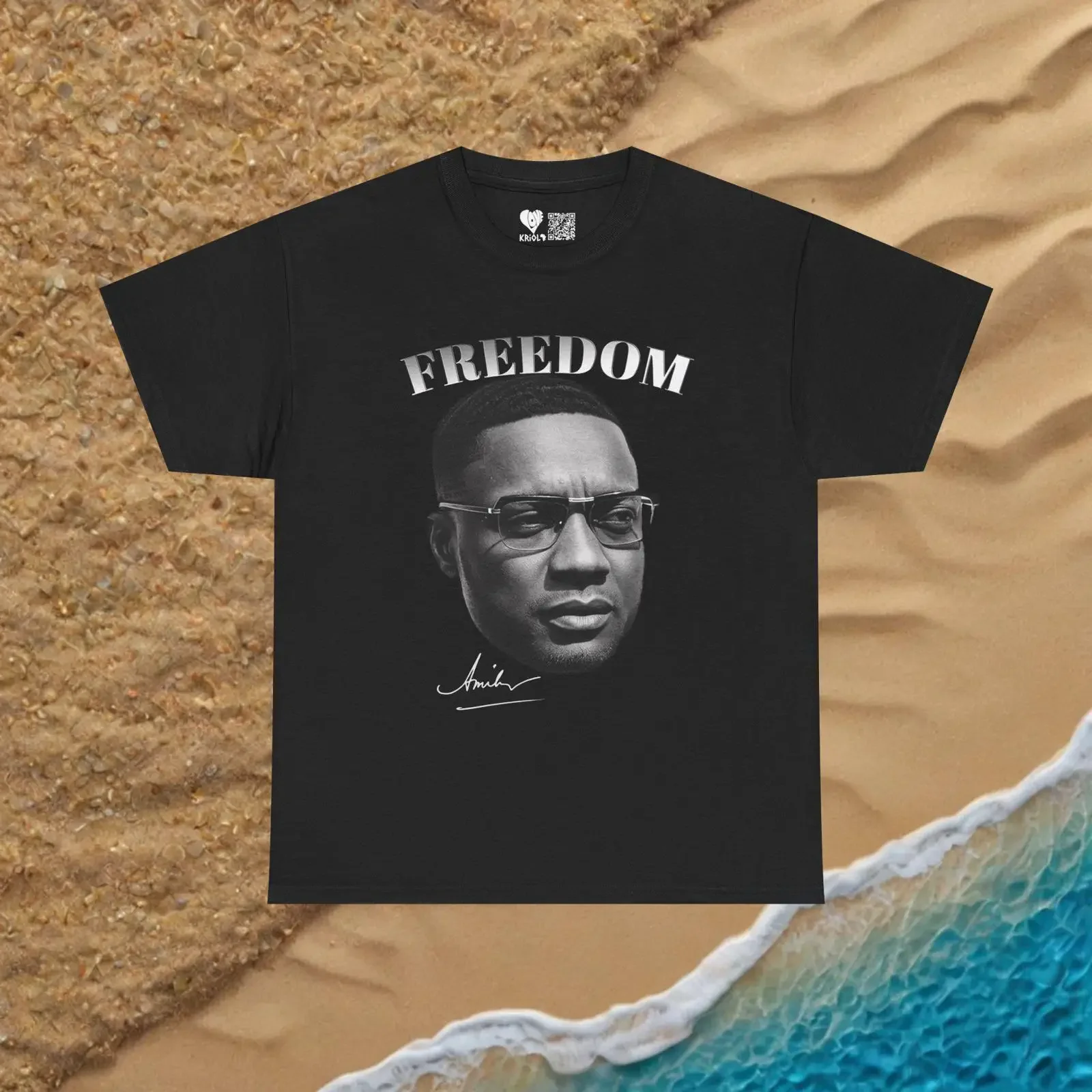 Freedom Amilcar Cabral Portrait T shirt Casual Cotton Cape Verde Africa National Hero Streetwear vintage Washed Soft graphic