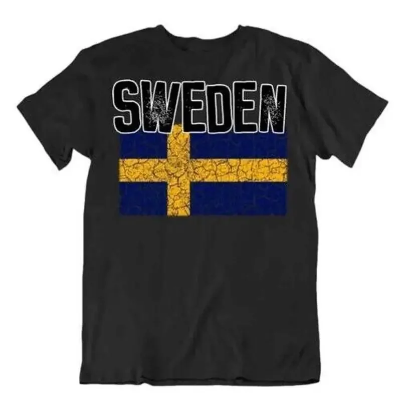 Flag T Shirt Sweden Fashion Country Souvenir Gift Tee Pride logo