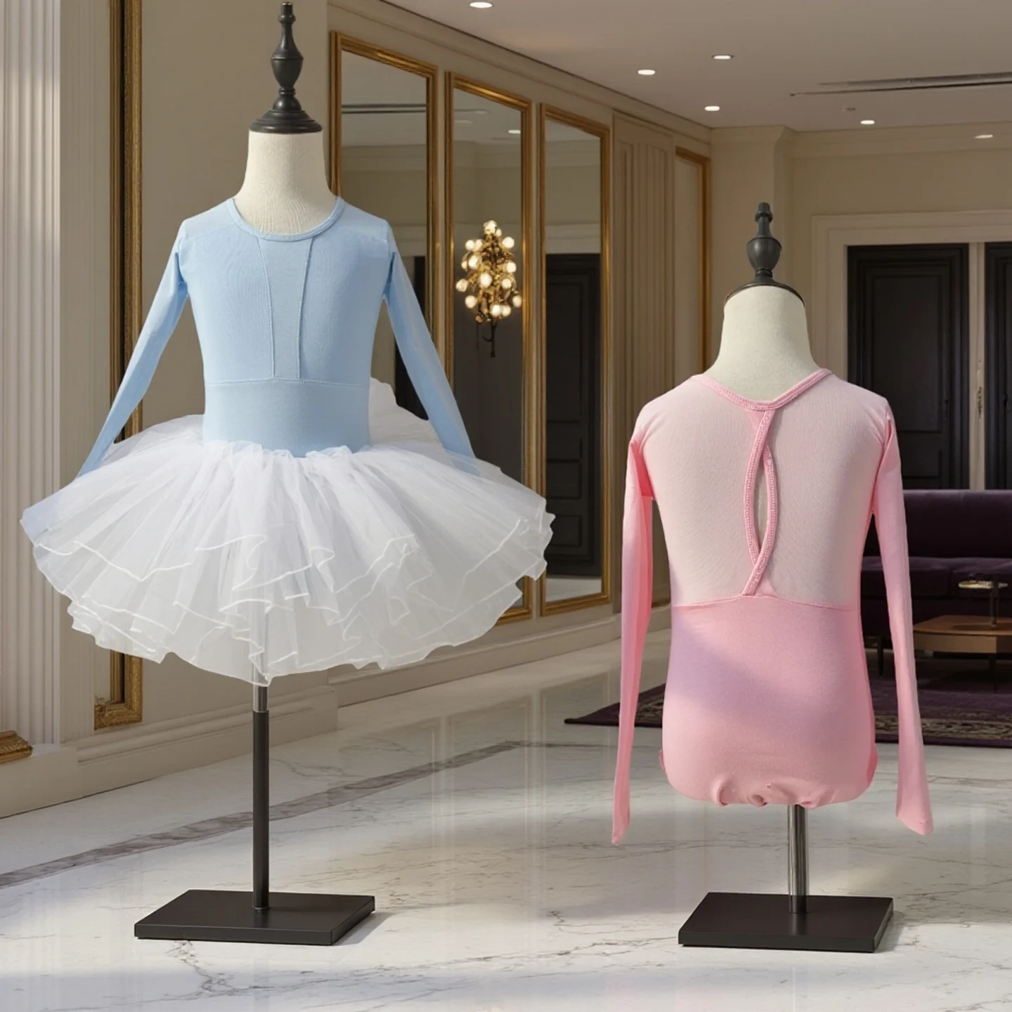 

Girls Ballet Leotards Gymnastics Long Sleeve Skirt Cotton Kids Ballet Dress Child Tutu Skirt Dancewear Dance Costume Bodysuit