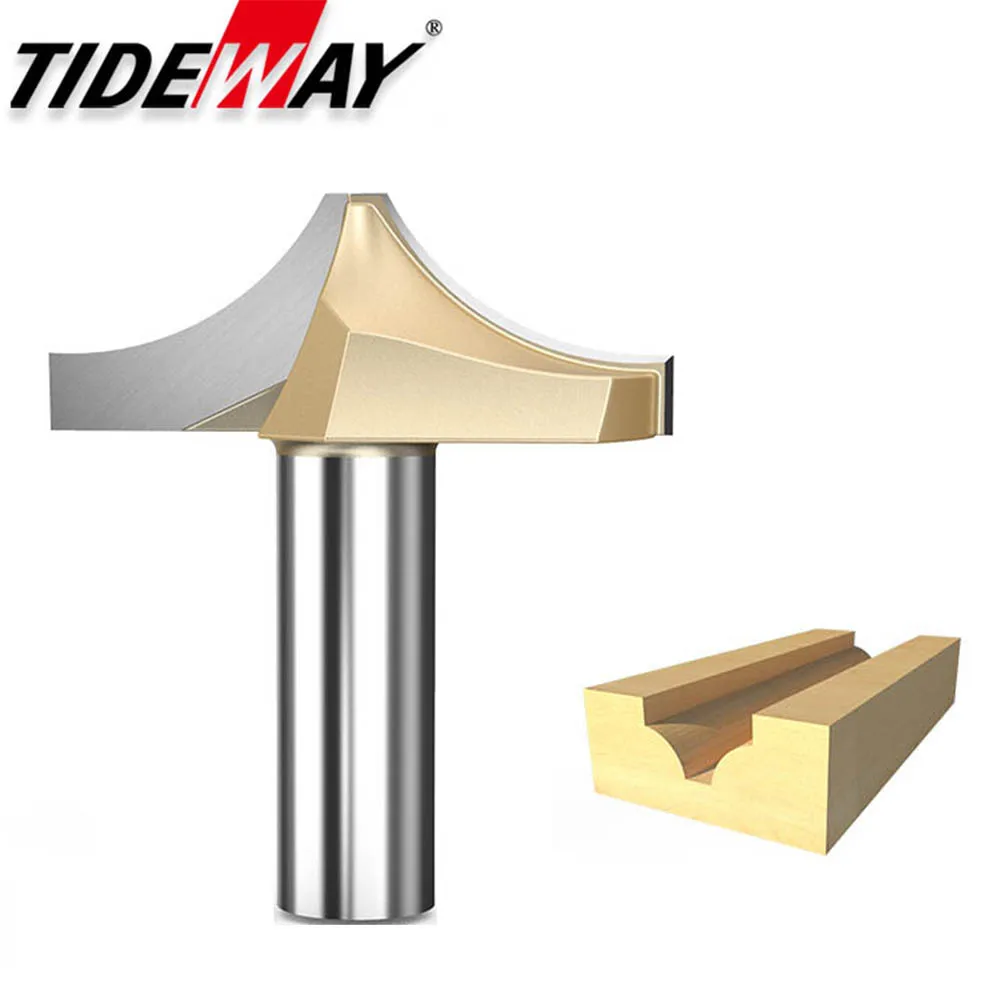 Tideway Tungsten Carbide Arc Router Bits R Angle Professional Grade Woodworking Slotting CNC Tool Milling Cutter for Wood