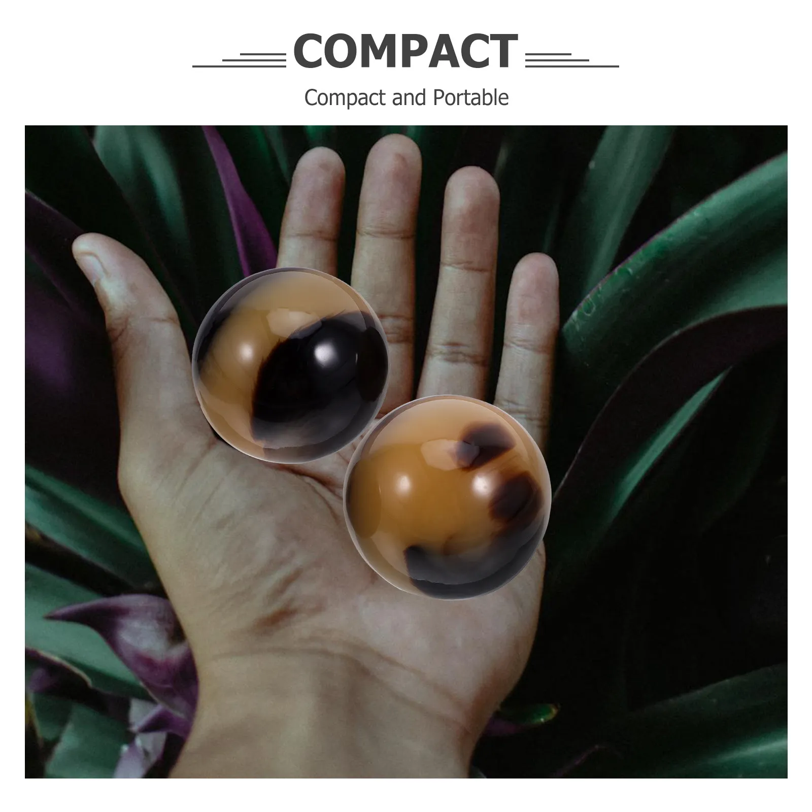 2Pcs Resin Baoding Balls Hand Exercise Tool Traditional Chinese Massage Spheres for Hand Strength Wrist Flexibility Relaxation