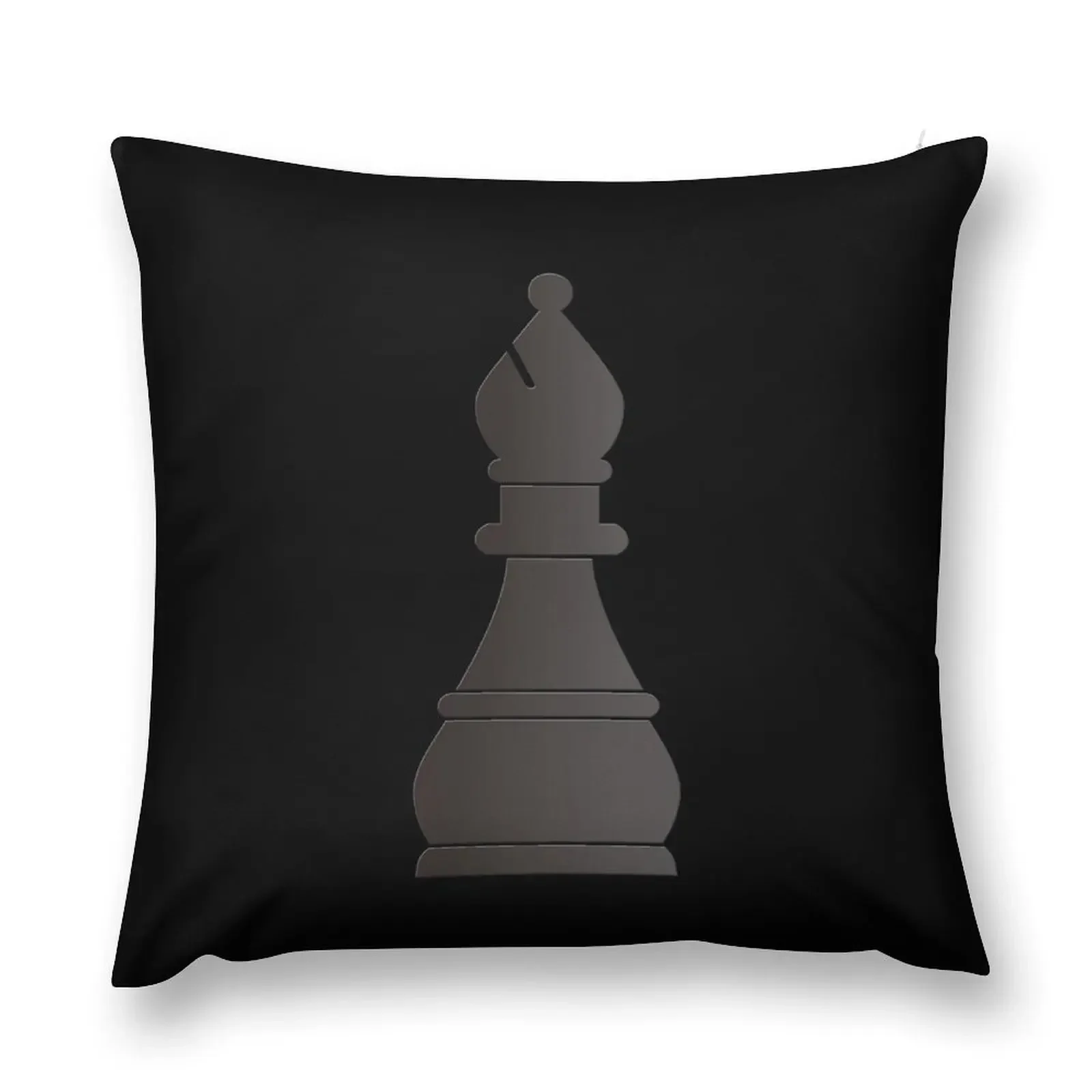 Black bishop chess piece Throw Pillow Pillow Cases Decorative Luxury Pillow Case Decorative pillowcase Christmas Pillows