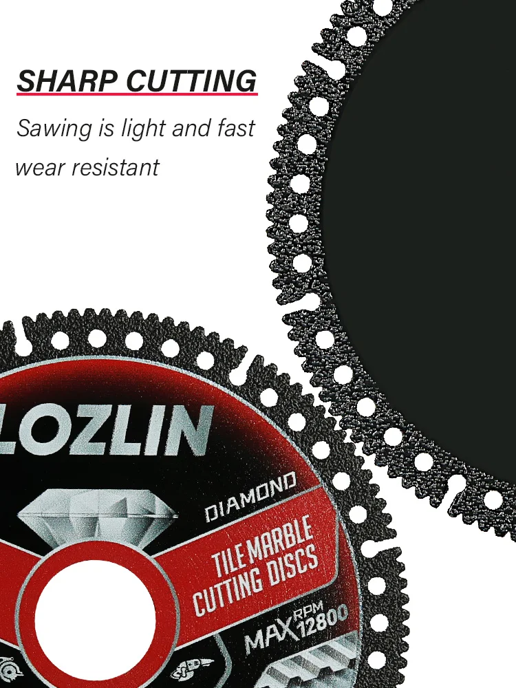 3-teiliges Set 4,5 Zoll Diamantsägeblätter Ultra-Dünn für Präzisionsschnitte in Keramik, Porzellan, Fliesen, Marmor, Granit, Trimm- und Abschrägungsblatt – Detail 3