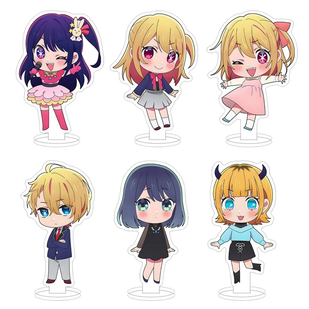 Oshi no Ko Offizieller Charakter Ai Hoshino Aqua Hoshino Ruby Hoshino Akane Kurokawa Mem-Cho Mini Acrylständer Schreibtischdekoration Geschenk