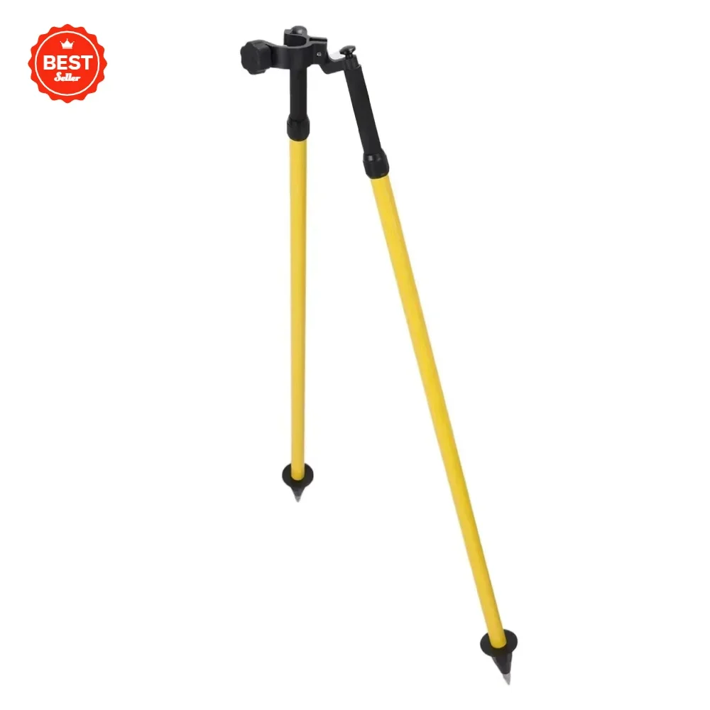 Aluminum Prism Pole Bipod in Yellow Surveying Tripod Bipod DZ22A, Strong and Durable, Professional Surveying Accessories