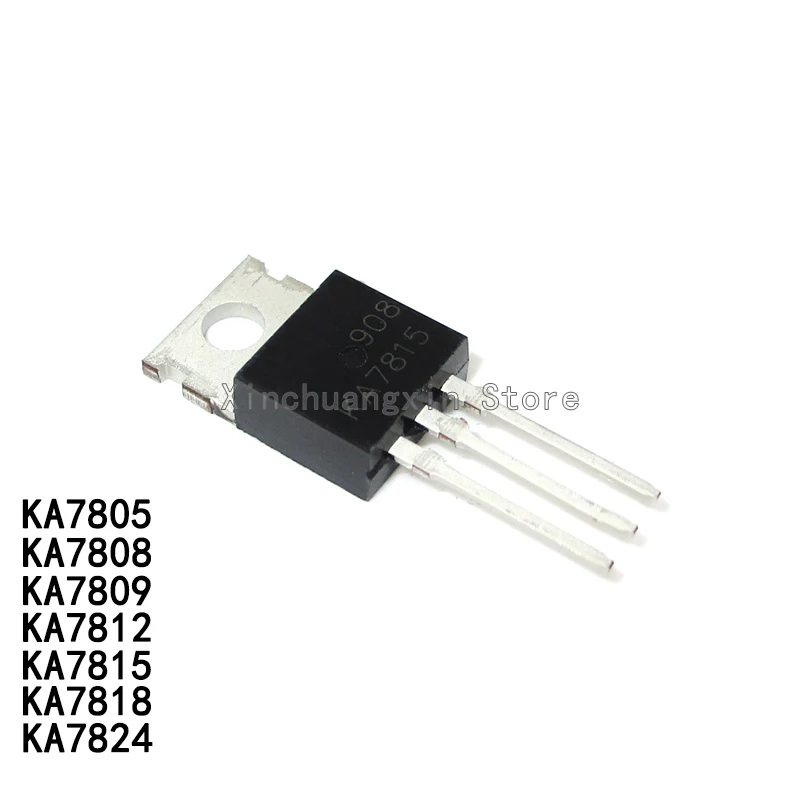 10PCS KA7805 KA7806 7808 7809 KA7812 KA7815 7818 7824 TO-220 LDO Linear Regulator