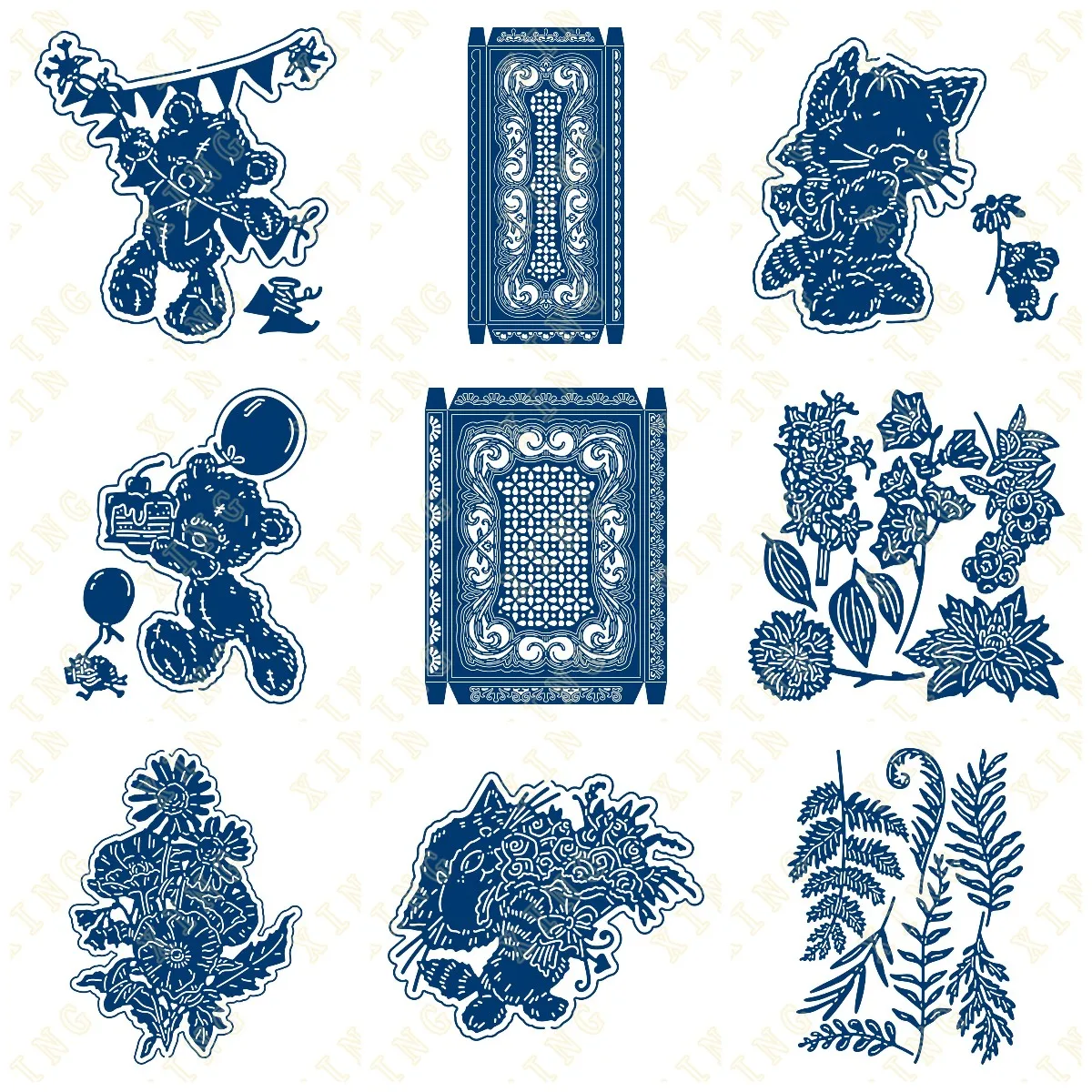 

Floristry Botanical Ferns Metal Cutting Die Scrapbook Embossed Paper Card Album Craft Template Cut Die Stencils 2023 New Arrival