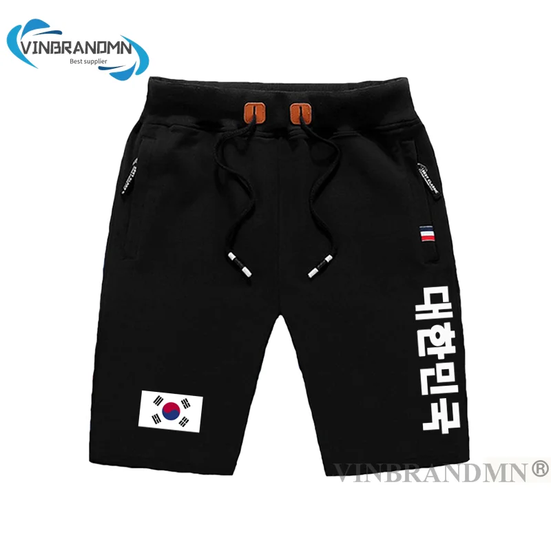 

Новые мужские спортивные шорты, корейские тренировочные шорты с флагом и карманом на молнии для бодибилдинга, новая модель 2023 года