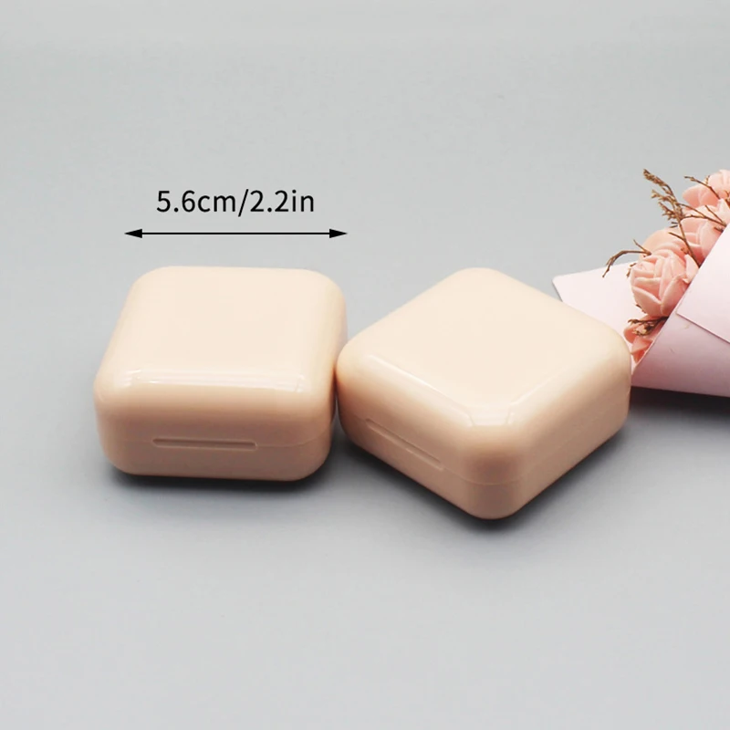 1Pcs Empty Cosmetic Blusher Compact Square Eyeshadow Case Magnetic Button Base With Mirror Palettes Container - Image 6