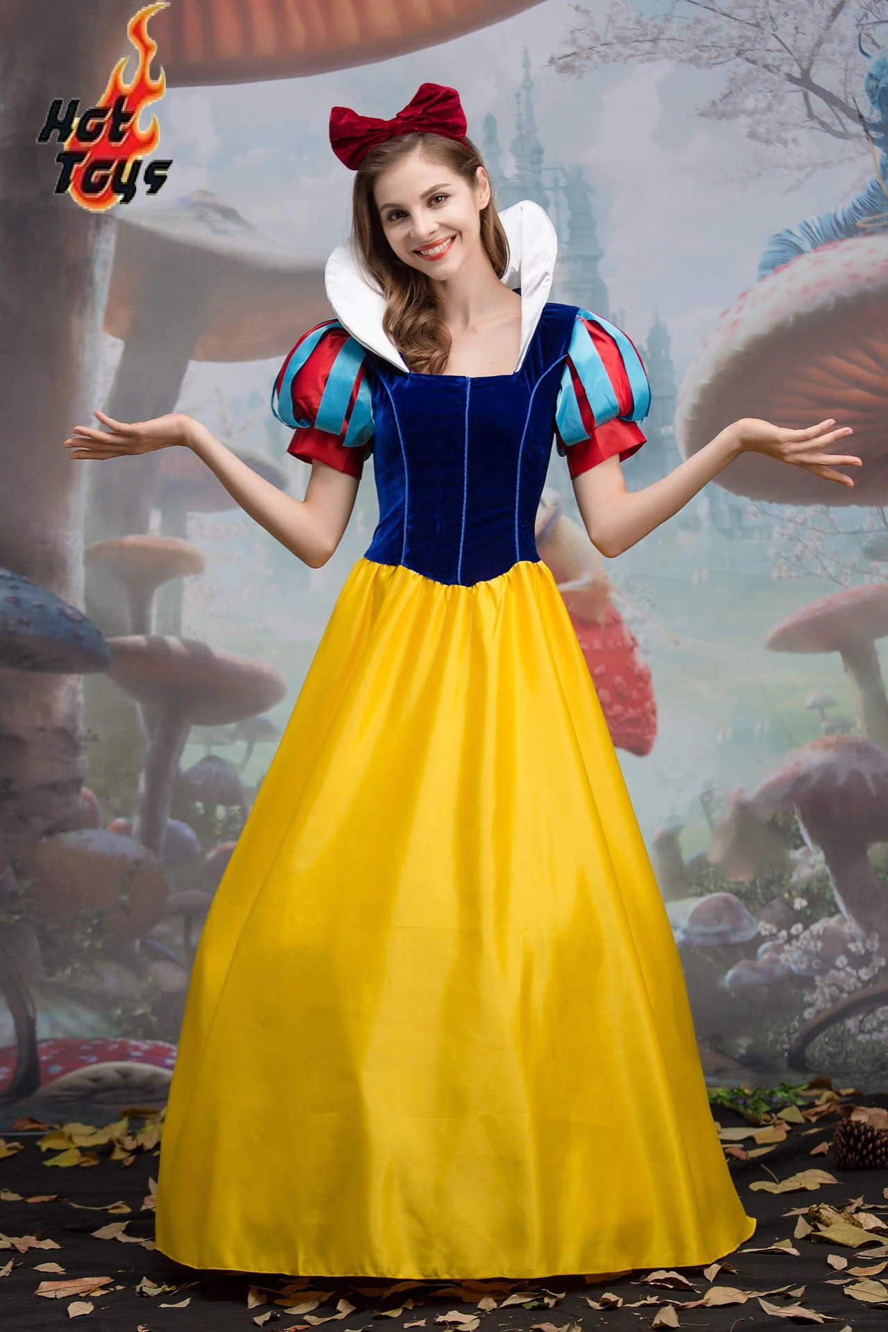 Cartoon Princess Snow White Halloween Party Costume Adult Cosplay Plus Size Dress Girl Princess Dress Women Adult Clothing