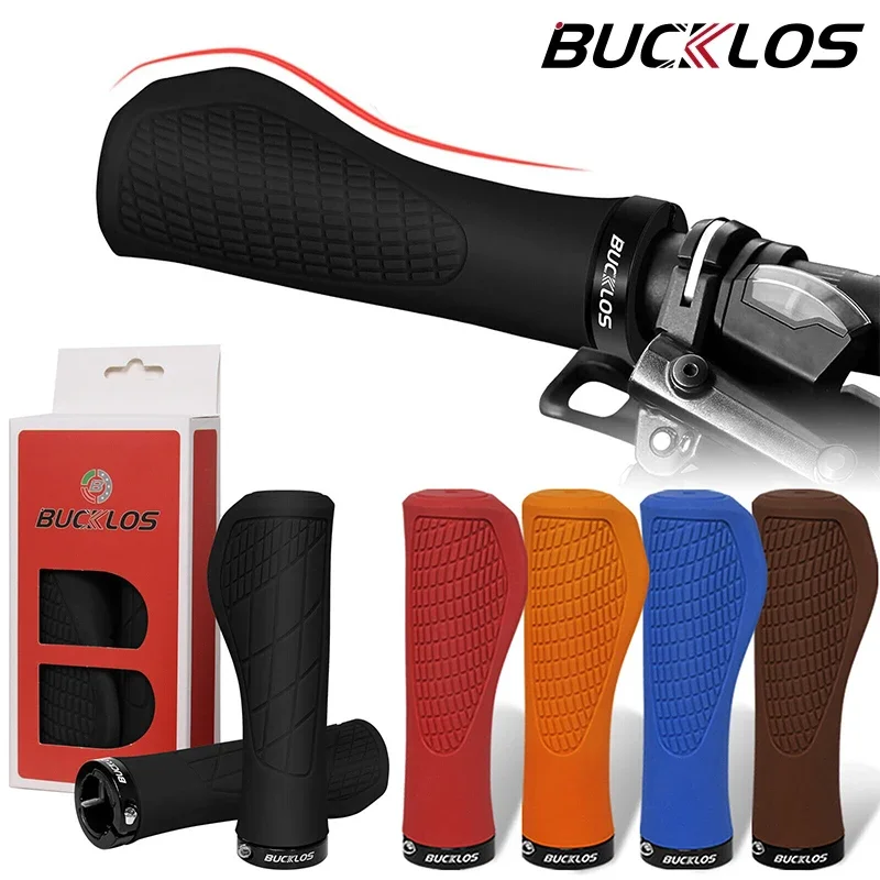 

BUCKLOS Rubber Lock on Handlebar Grips MTB Cuffs E-Bike Bicycle Handles Cover 22.2mm Shock Proof Anti-Slip Bike Grips for ODI