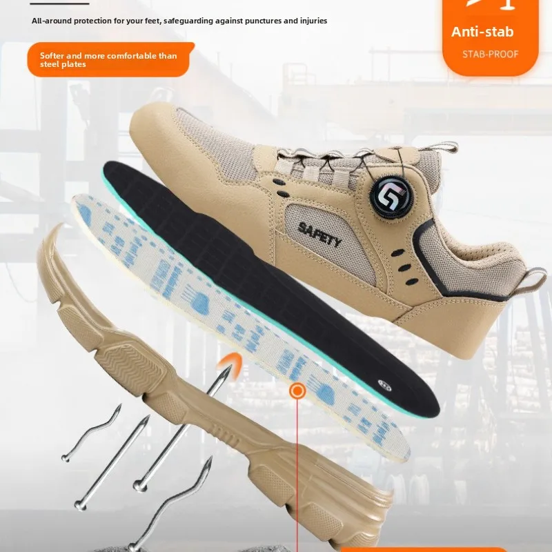 الصلب حذاء مزود بفتحة للأصابع رجل Safet Steel تو كاب ثقب أحذية عمل الرجال النساء واقية العمل حذاء مكافحة تحطيم أحذية الحماية