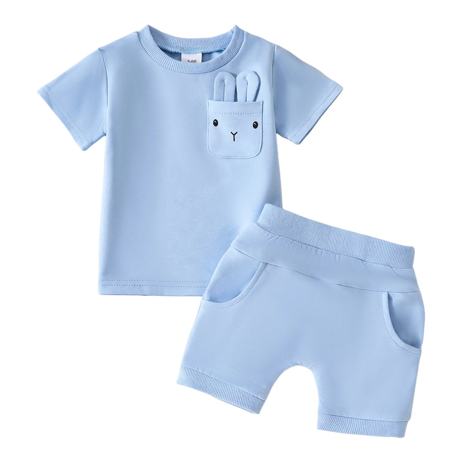 

Sweat Suits Boys Toddler Boy Easter Outfit Baby Boy Bunny Short Sleeve T Shirt And Shorts Set 2 Piece Spring Baby Outfit Bow Tie
