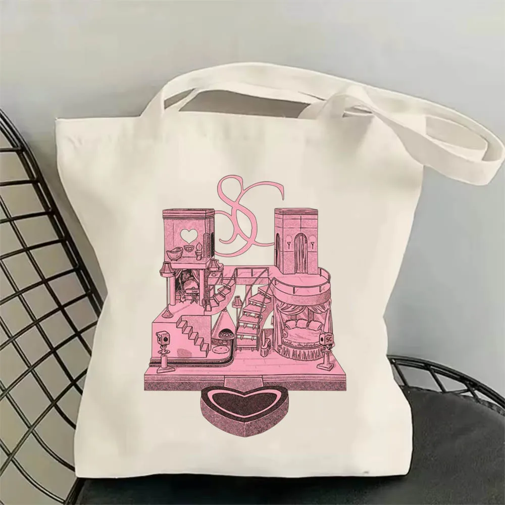 سابرينا كاربنتر هاوس جولة 2025 حقيبة قماش قنب التسوق Y2k حقيبة تسوق حقيبة المتسوق لمحبي هدية #5