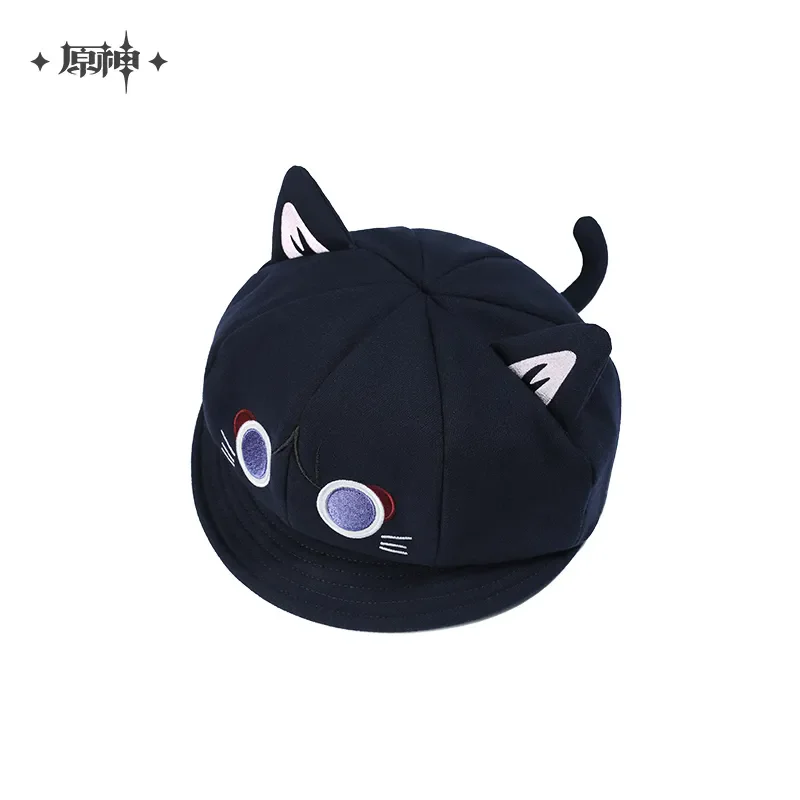 [Genuine]Game Genshin Impact Scaramouche Cat Cosplay Octagonal Hat Unisex Kids Adult Wanderer Balladeer Beret Cap Accessories