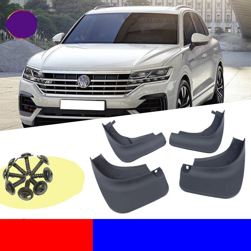 Car Mudguards Mud Fenders For VW New Touareg R-line R line 2017 - 2019 Tyre Splash Guards Mudflaps Mud Guard Mudflap Accessories