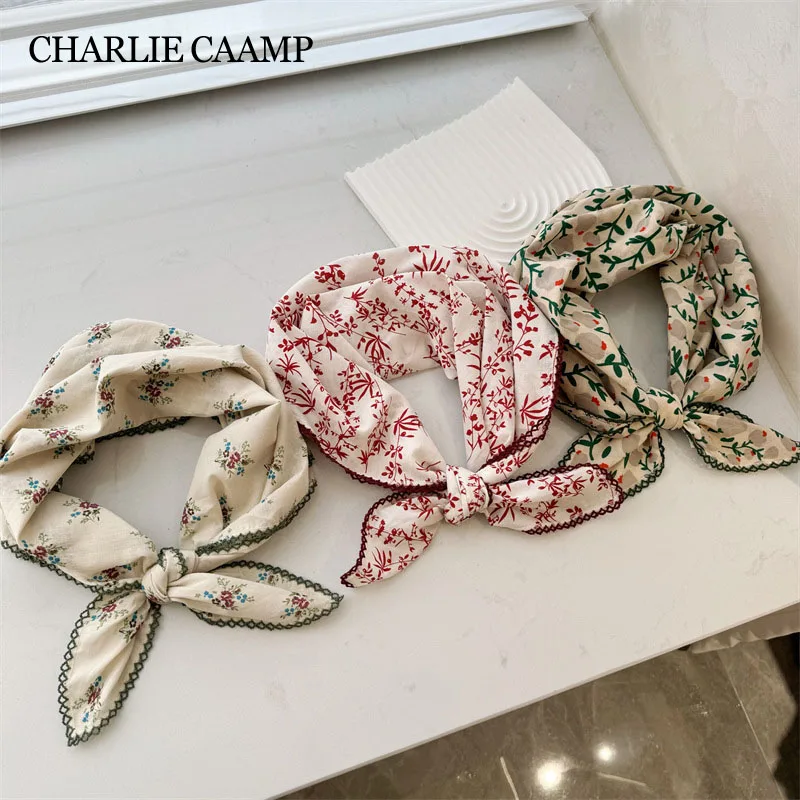 

Cute Cotton linen Small Square Scarf Bandana Tie Women Decorative Neck Protection Neckerchief Female Headband Hijabs Gifts Girls