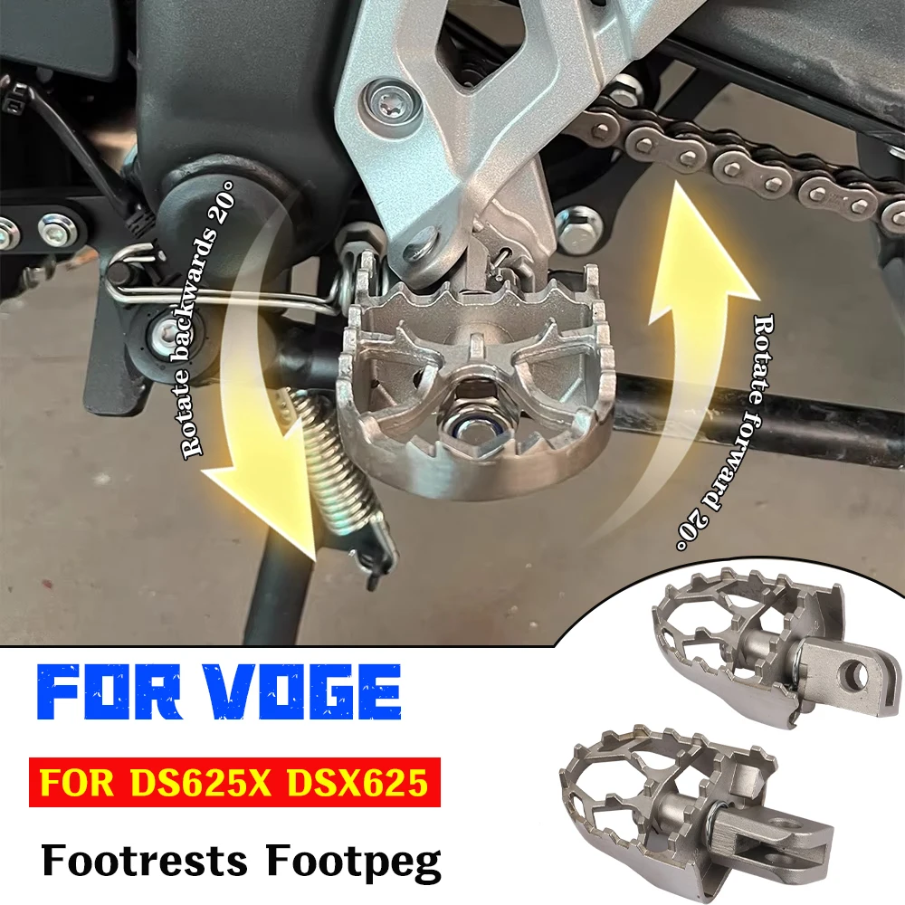 

For Loncin VOGE Valico DSX625 625DSX 625DSX DS 625X DS625X DS625 Accessories Footrests Footpeg Foot Pegs Pedals Plate Foot Rests